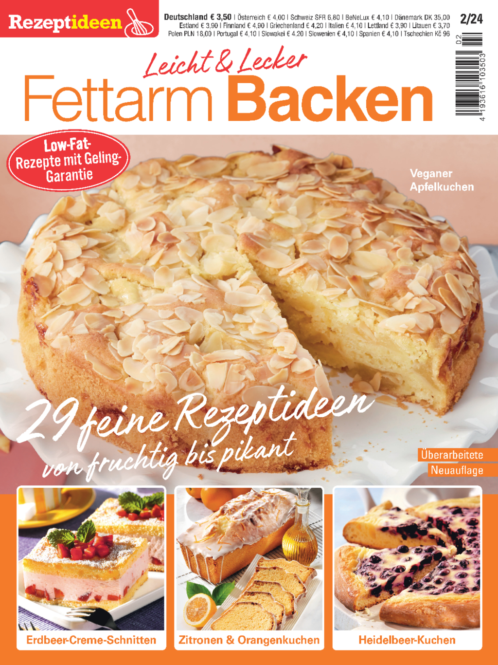 Rezeptideen 2/24 - Fettarm backen Magazin Produktbild: Rezeptideen 2/24 - Fettarm backen