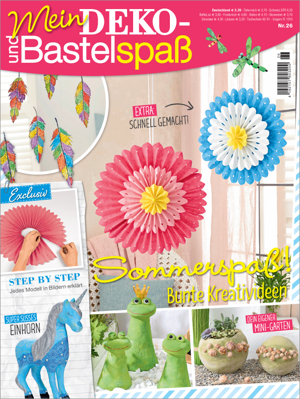 Magazin Produktbild: Mein Deko- und Bastelspaß Nr. 26/2017 - Sommerspaß! Bunte Kreativideen
