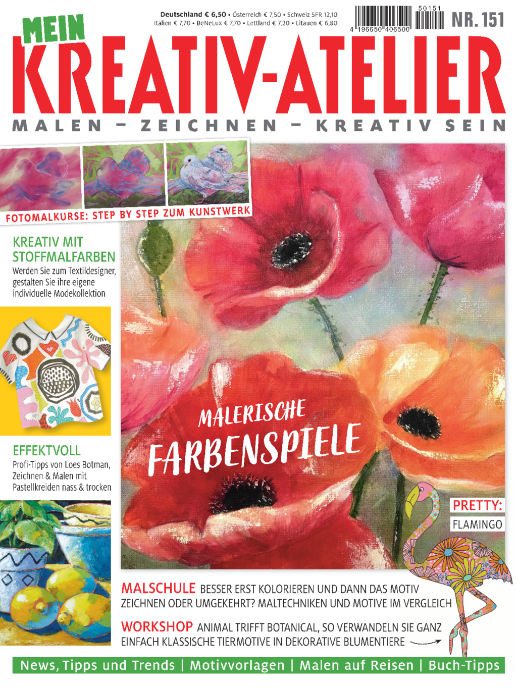 Mein Kreativ-Atelier Nr. 151 - Malerische Farbenspiele Magazin Produktbild: Mein Kreativ-Atelier Nr. 151 - Malerische Farbenspiele