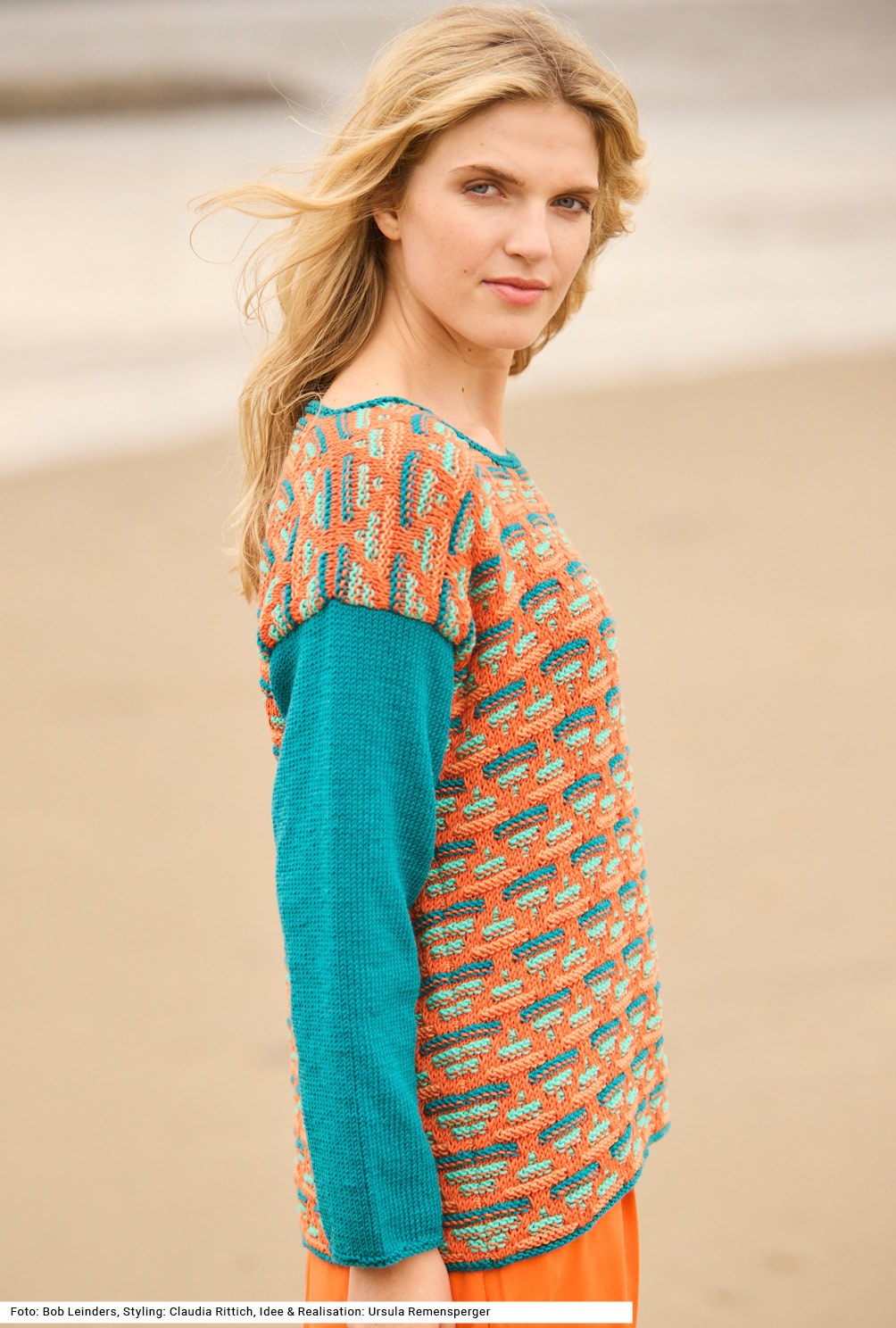 Modellansicht Bild 4: Pulli mit Hebemaschenmuster