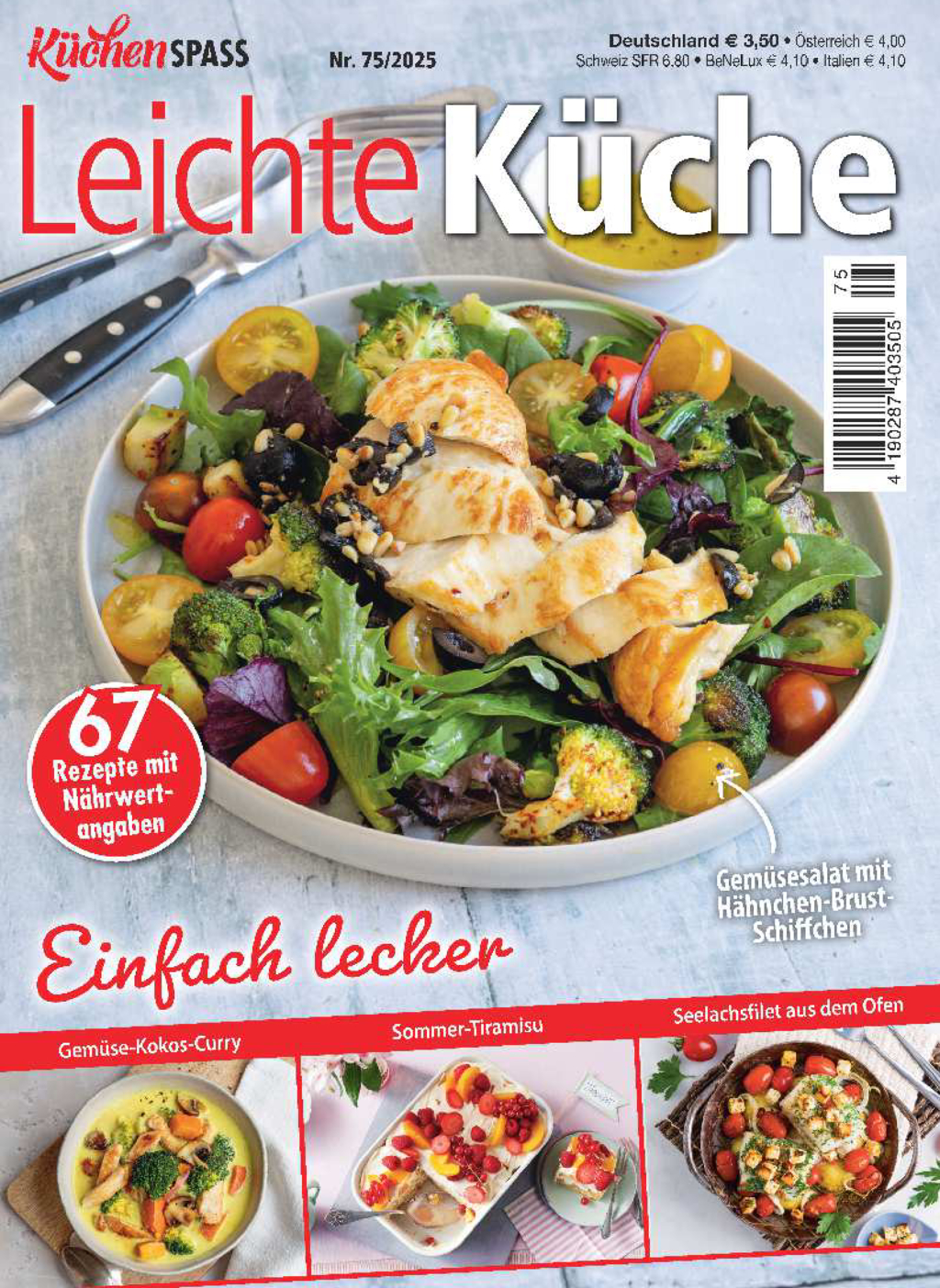 Magazin Produktbild: KüchenSPASS 75/2025 - Leichte Küche