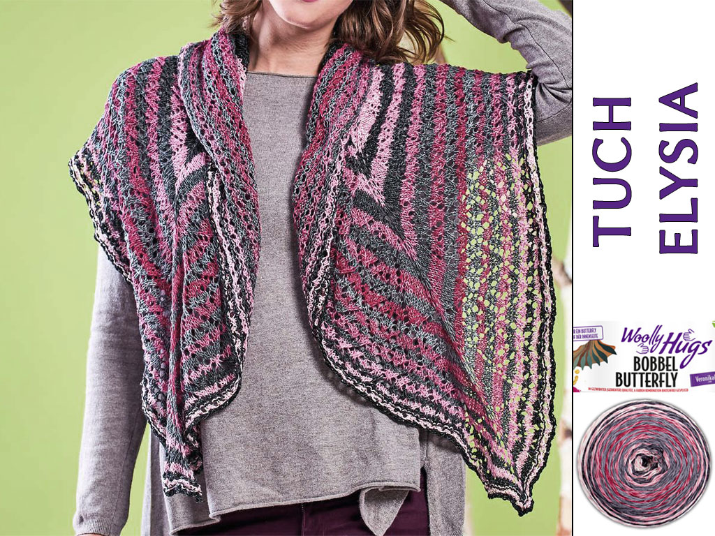 Modellansicht Bild 3: Woolly Hugs ovales Tuch mit Streifen