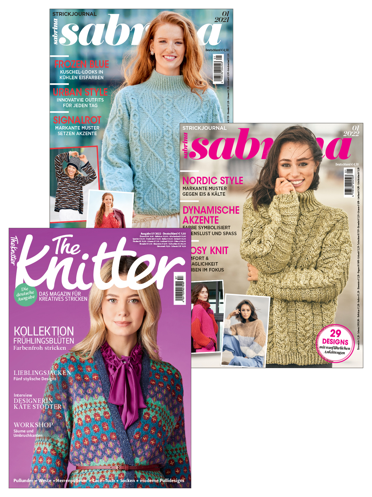 Strick Bundle StBu21: Sabrina 1/21 + 1/22 + The Knitter 57/22