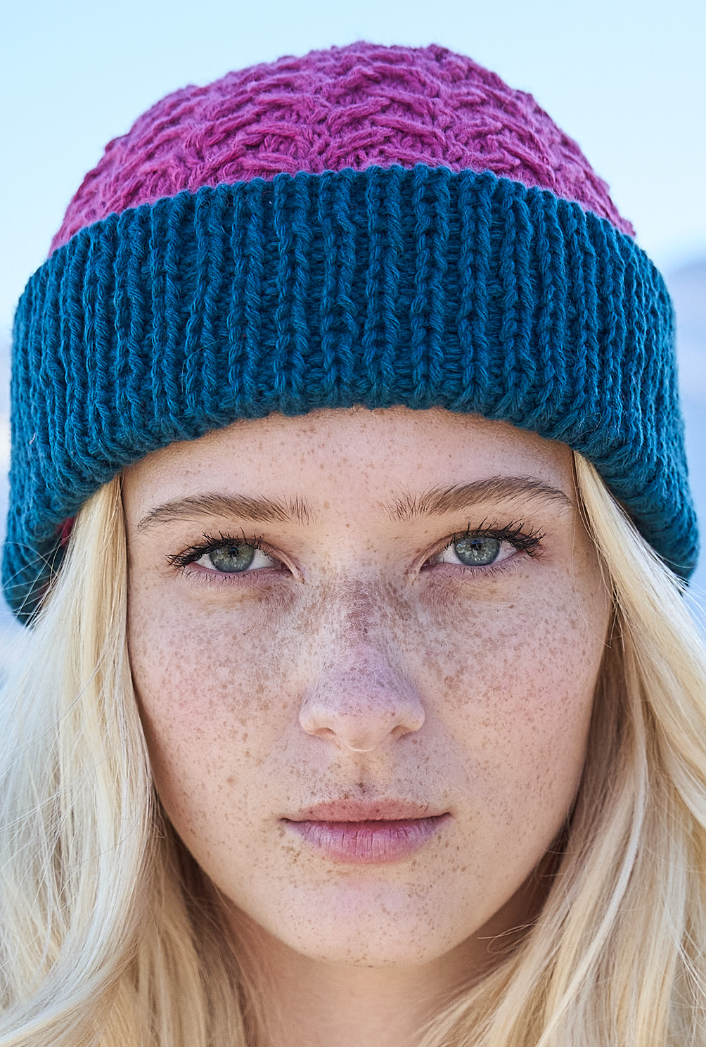 Zweifarbige Beanie