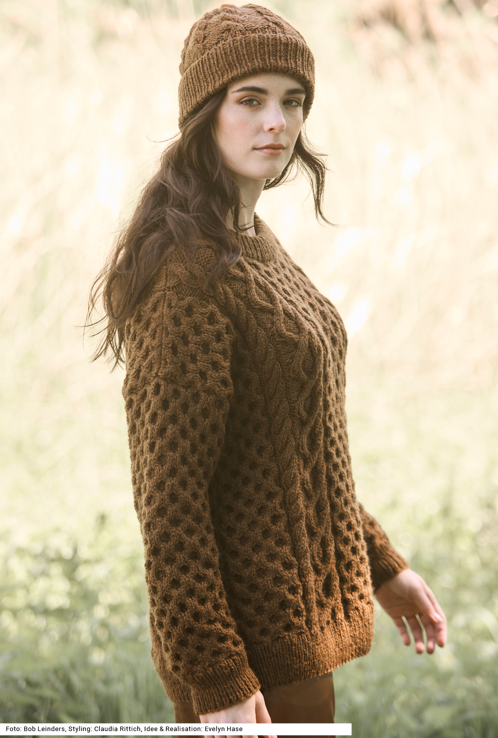 Modellansicht Bild 4: Pulli und Mütze mit Aranmustern