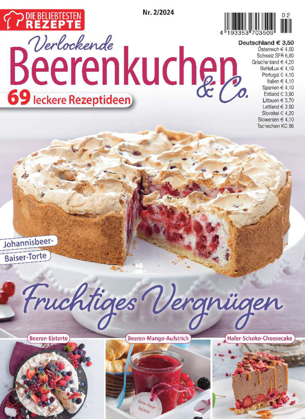 Magazin Produktbild: Die beliebtesten Rezepte 2/2024 - Beerenkuchen & Co.