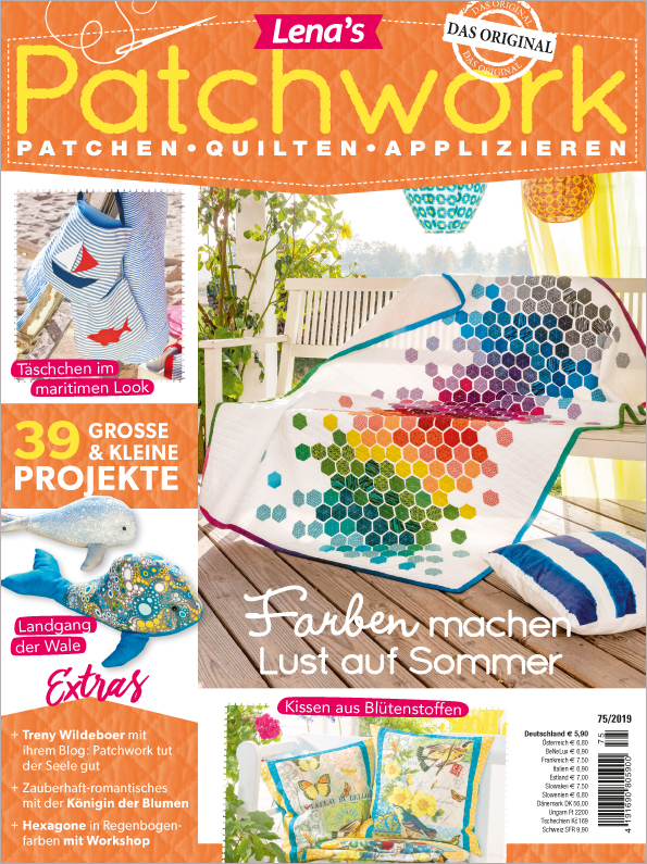 Magazin Produktbild: Lena´s Patchwork Nr. 75/2019 - Farben machen Lust auf Sommer