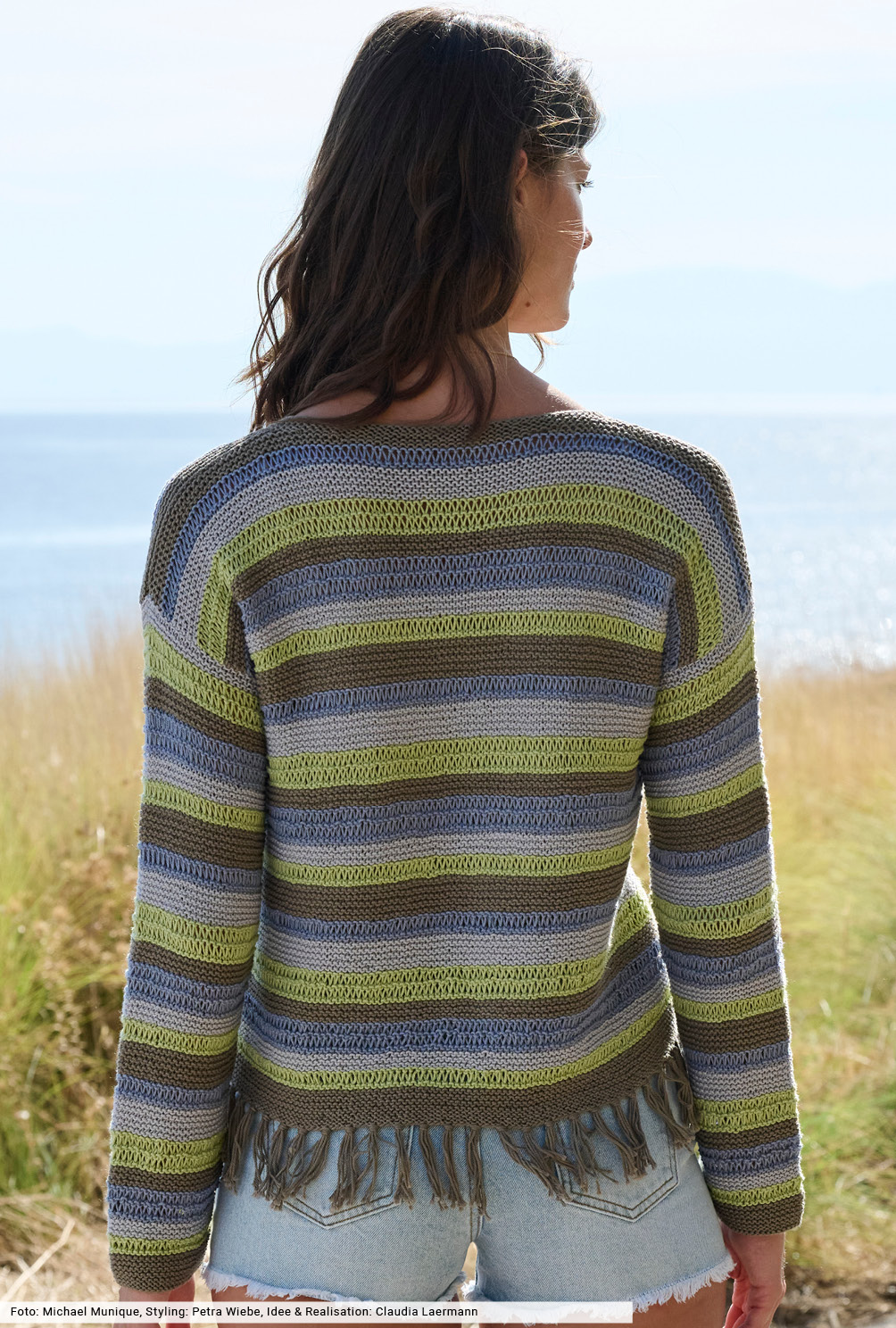 Modellansicht Bild 5: Streifenpulli mit Fransen