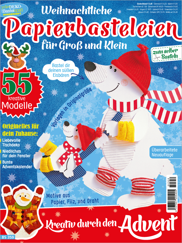 Magazin Produktbild: Mein Deko- und Bastelspaß Sonderheft - Weihnachtliche Papierbasteleien für Groß + Klein