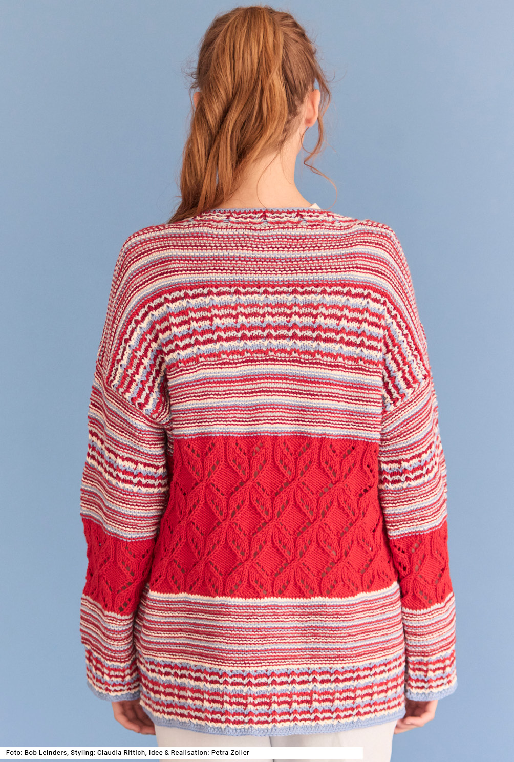Modellansicht Bild 5: Pulli mit Ajour- und Hebemaschenmustern