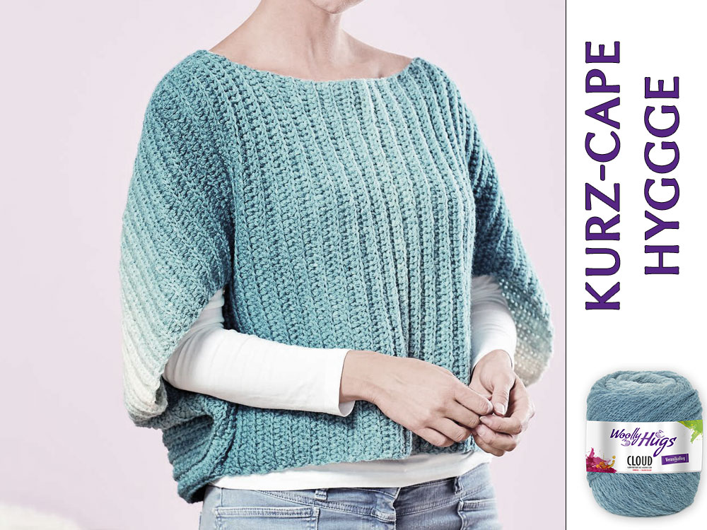 Woolly Hugs Kurz-Cape Hygge, schnell, schick, einfach gemacht