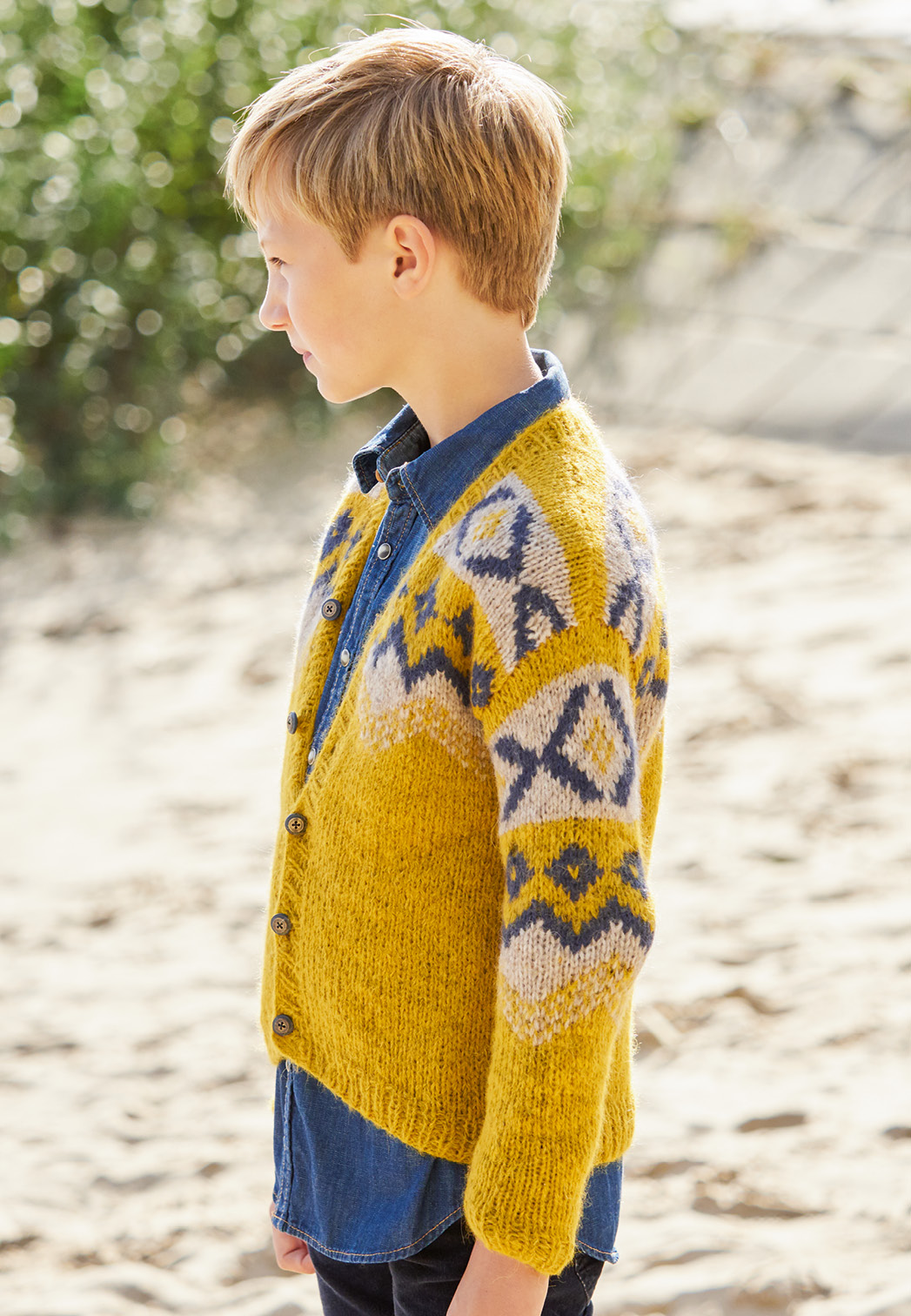 Modellansicht Bild 2: Jacqard- Cardigan aus softem Alpaka