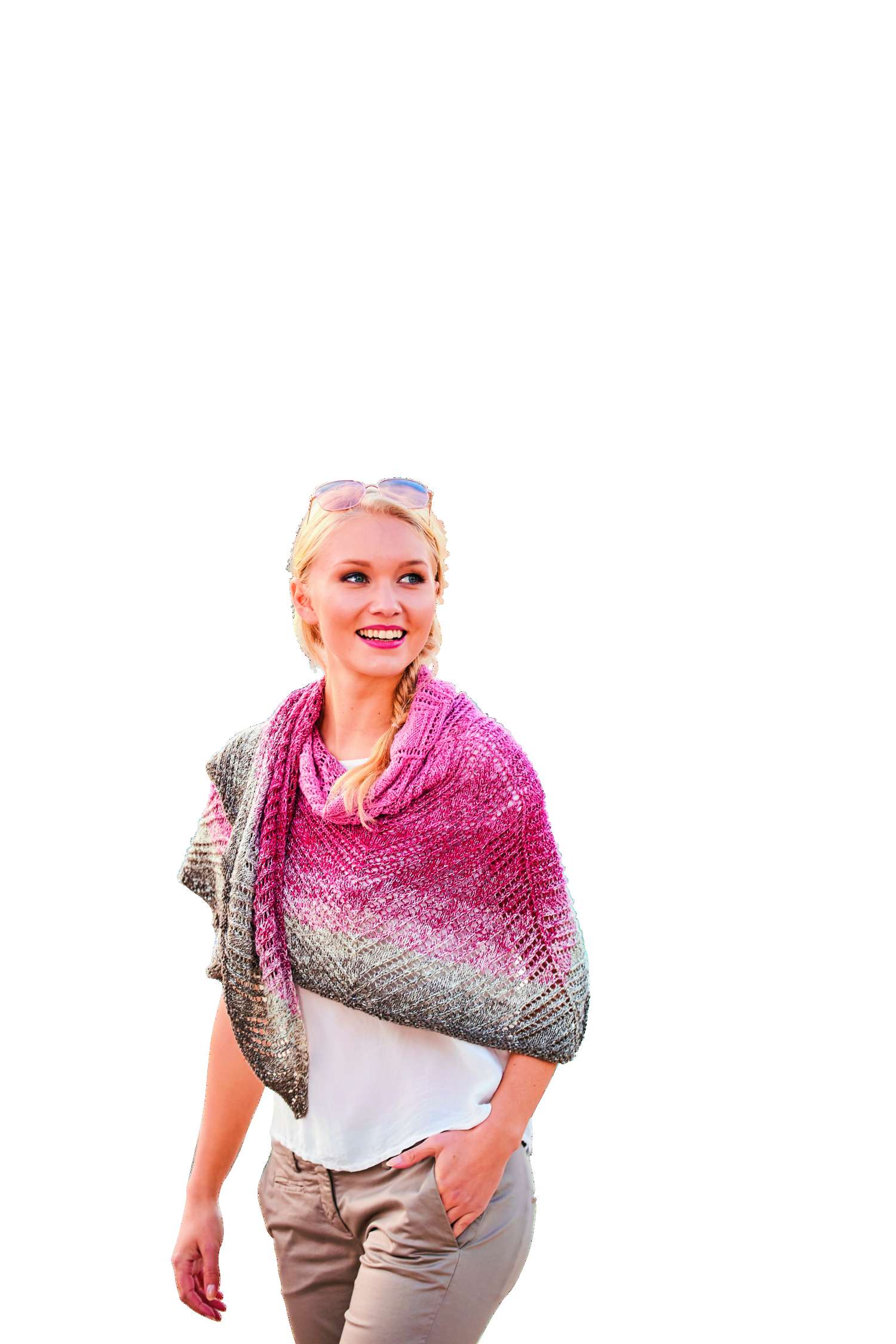 Modellansicht Bild 2: Halbkreisförmiges Tuch mit Lochmuster