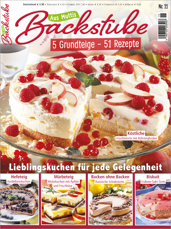 Magazin Produktbild: Aus Muttis Backstube - 5 Grundteige - 51 Rezepte - Lieblingskuchen für jede Gelegenheit