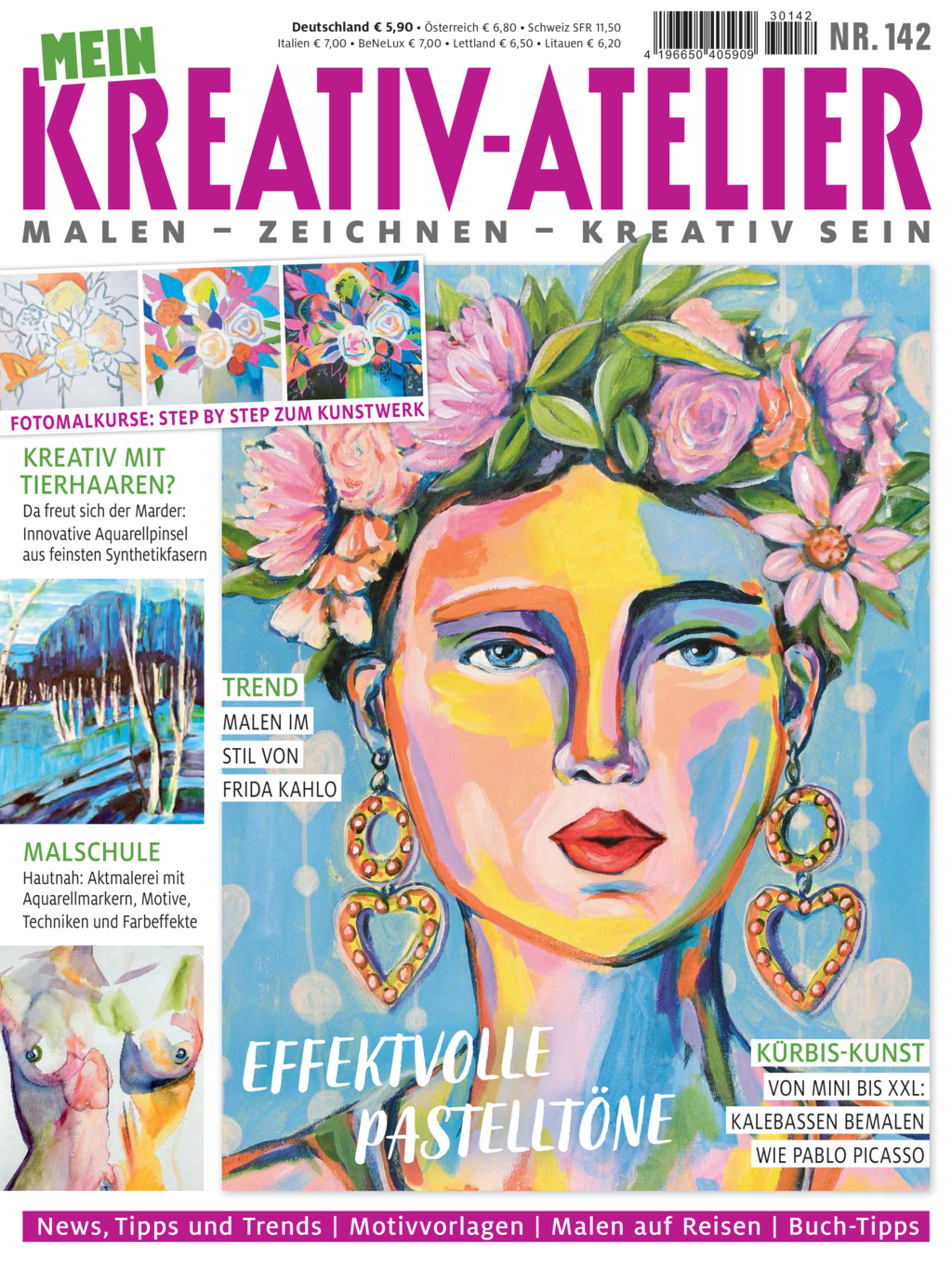 Lebendige Pastellfarben, florale Muster, modisch gestaltet. Selbstgemachte Ohrringe als besonderer Blickfang.