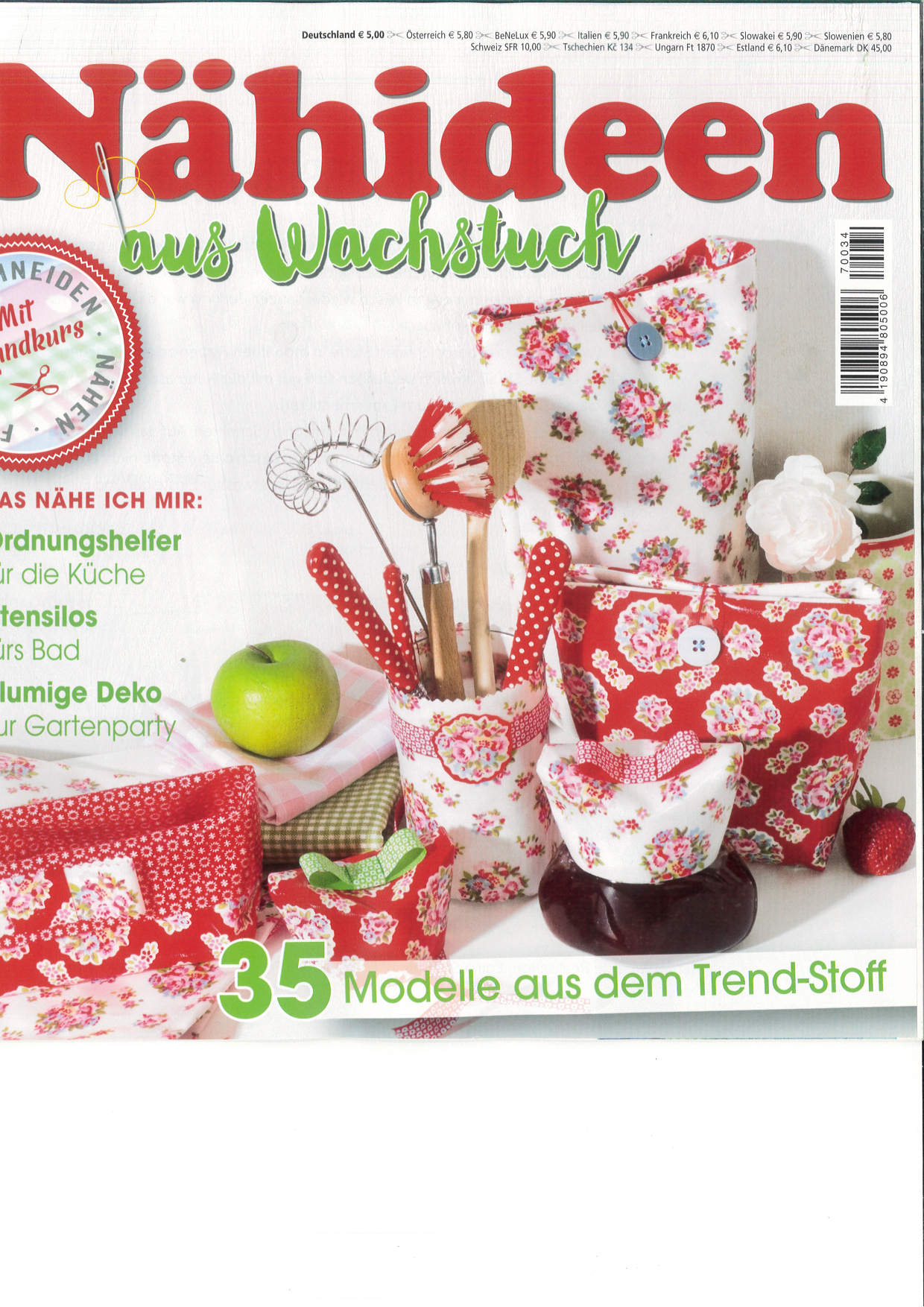 Sabrina Nähen Special SN 034 - Nähideen aus Wachstuch Magazin Produktbild: Sabrina Nähen Sonderheft SN 034 - Nähideen aus Wachstuch