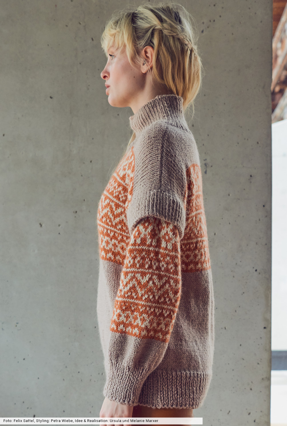 Modellansicht Bild 4: Oversize - Pulli mit Jacquardpasse