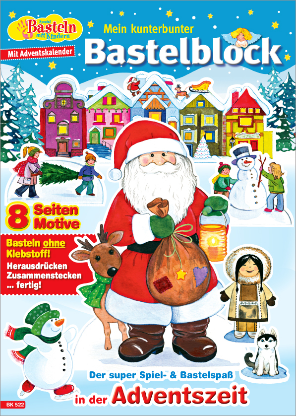 Basteln mit Kindern Spezial BK 522 - Mein kunterbunter Bastelblock Adventszeit