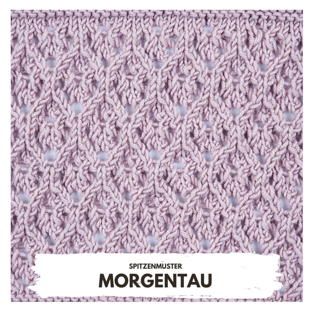 Feine lilafarbene Spitze, handgestrickt mit floralen Motiven. Modisch, elegant, handgemacht.