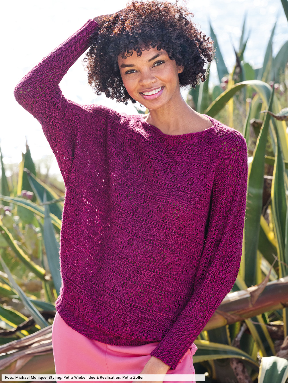 Modellansicht Bild 1: Kimonopulli in Zyklam