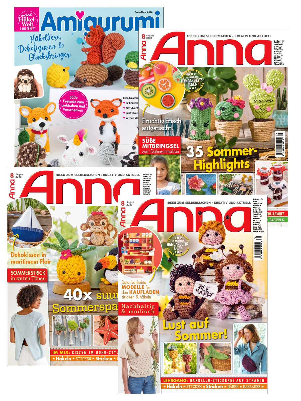 Handarbeits Bundle HaB20/23: Anna 23 008 + 21 008 + 20 008 + Meine Häkelwelt SH HÄ 077