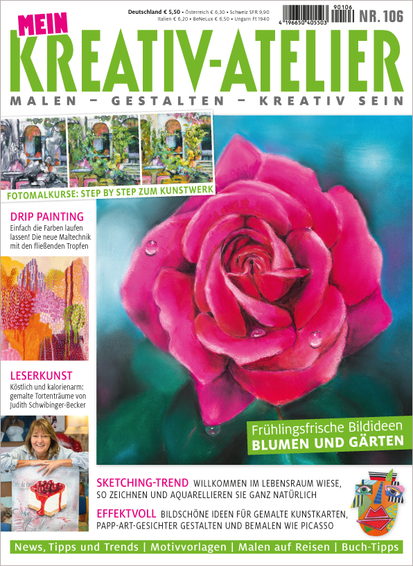 Lebendige Farben, blumige Muster; frische, kreative Designs. Modisch, handgemacht, mit künstlerischem Touch.