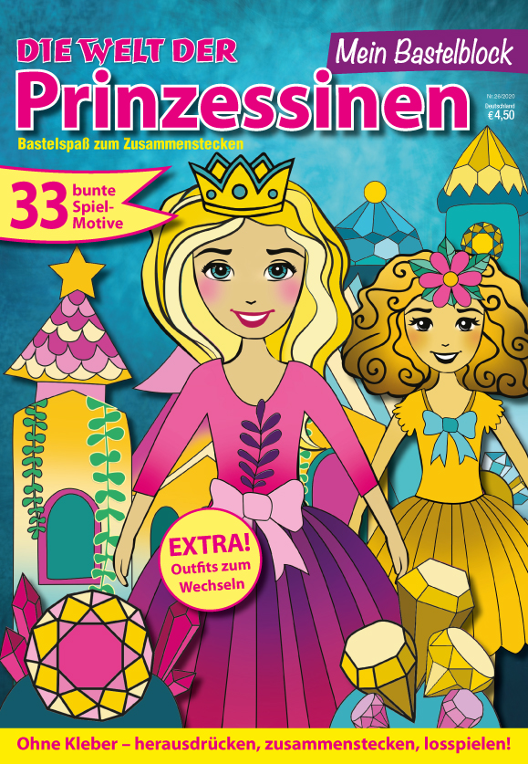 Mein Bastelblock Nr. 26/2020 - Die Welt der Prinzessinen Magazin Produktbild: Mein Bastelblock - Die Welt der Prinzessinen