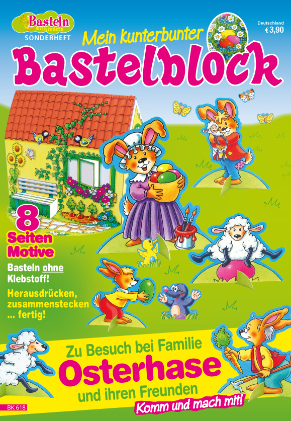 Magazin Produktbild: Basteln mit Kindern Sonderheft BK618 - Mein kunterbunter Bastelblock