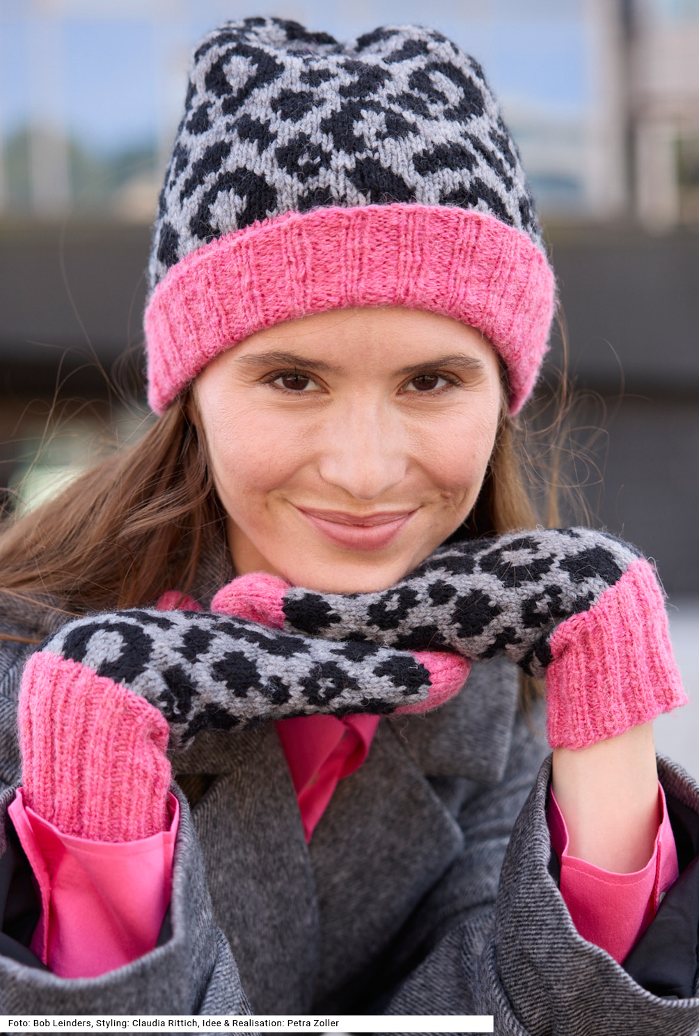 Modellansicht Bild 5: Mütze und Fausthandschuhe mit Jacquardmuster