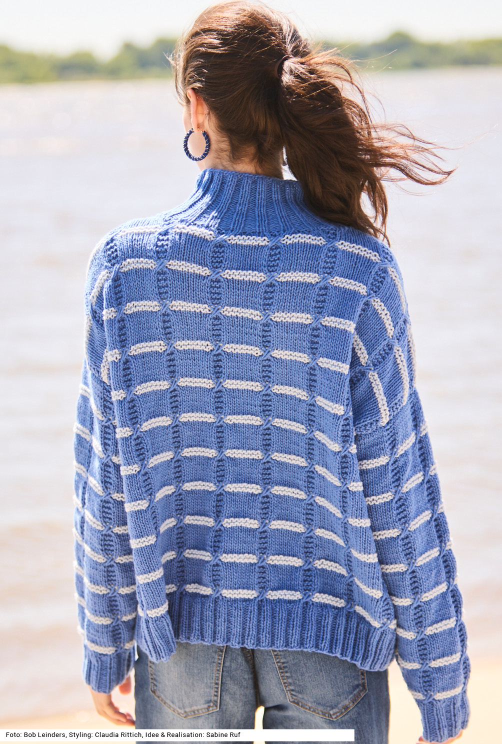 Modellansicht Bild 5: Pulli mit Hebemaschenmuster