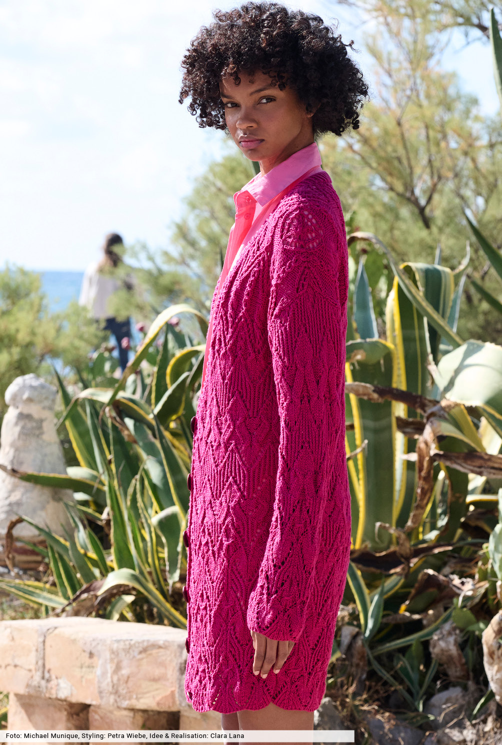 Modellansicht Bild 3: Longjacke in Pink