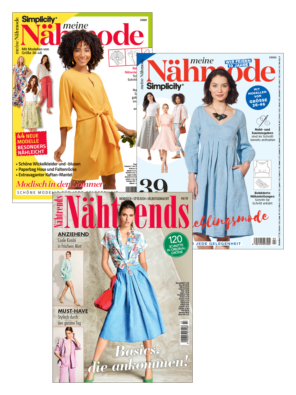 Näh Bundle NBu23/22: Nähtrends 22 003 + Meine Nähmode 21 003 + 22 002