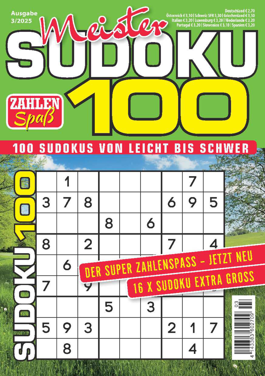 Meister Sudoku 100 03/2025 Magazin Produktbild: Meister Sudoku 100 03/2025