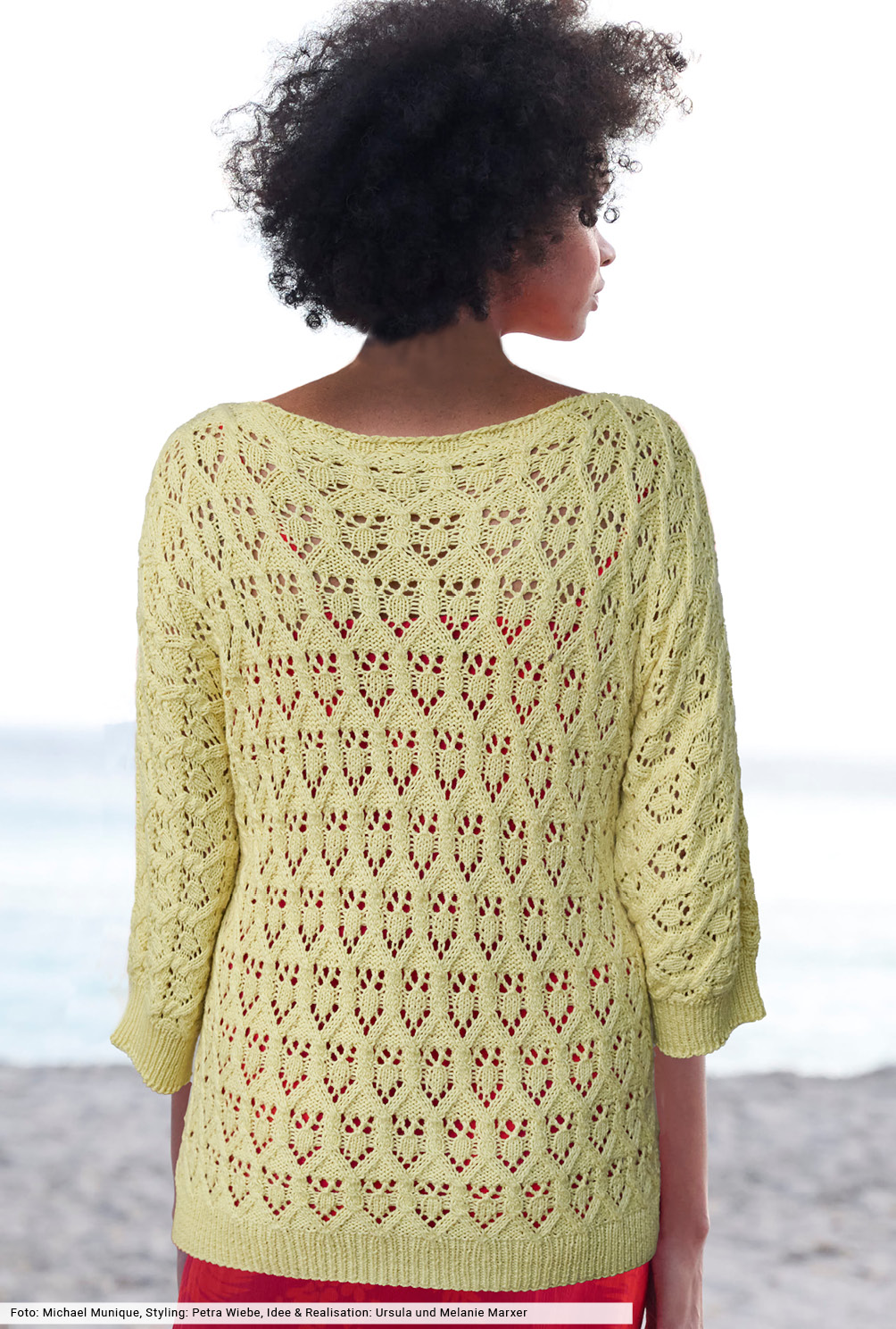 Modellansicht Bild 5: Pulli mit Zopf-Lochstrukturen