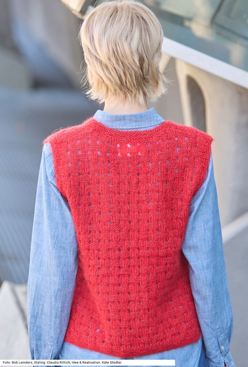 Modellansicht Bild 5: Pullunder mit Flechtmuster