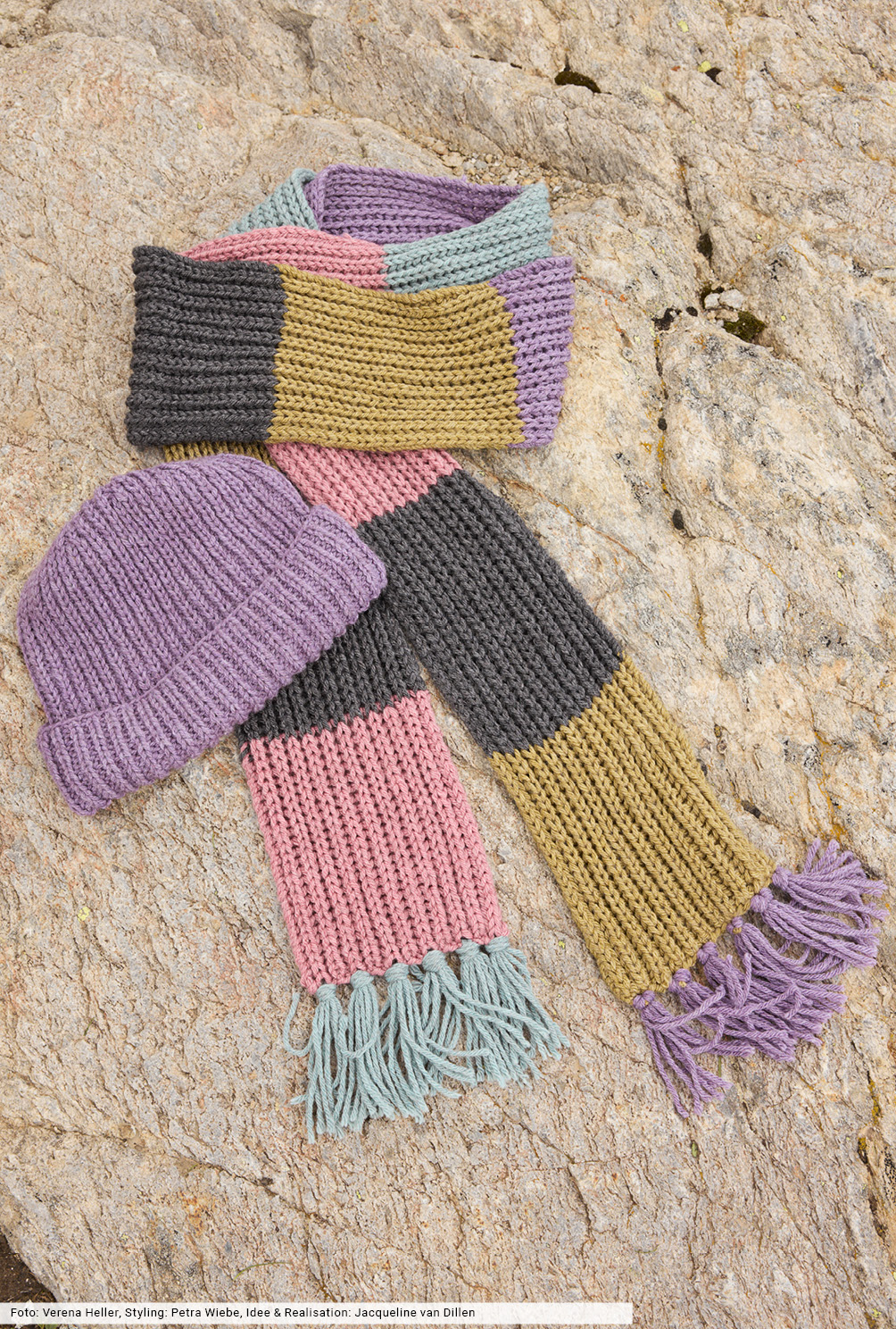 Modellansicht Bild 3: Mütze und Schal im Vollpatent