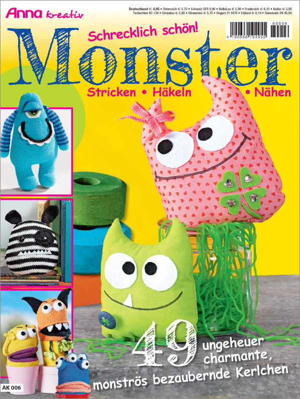 Magazin Produktbild: Anna Kreativ - Monster - stricken - häkeln - nähen
