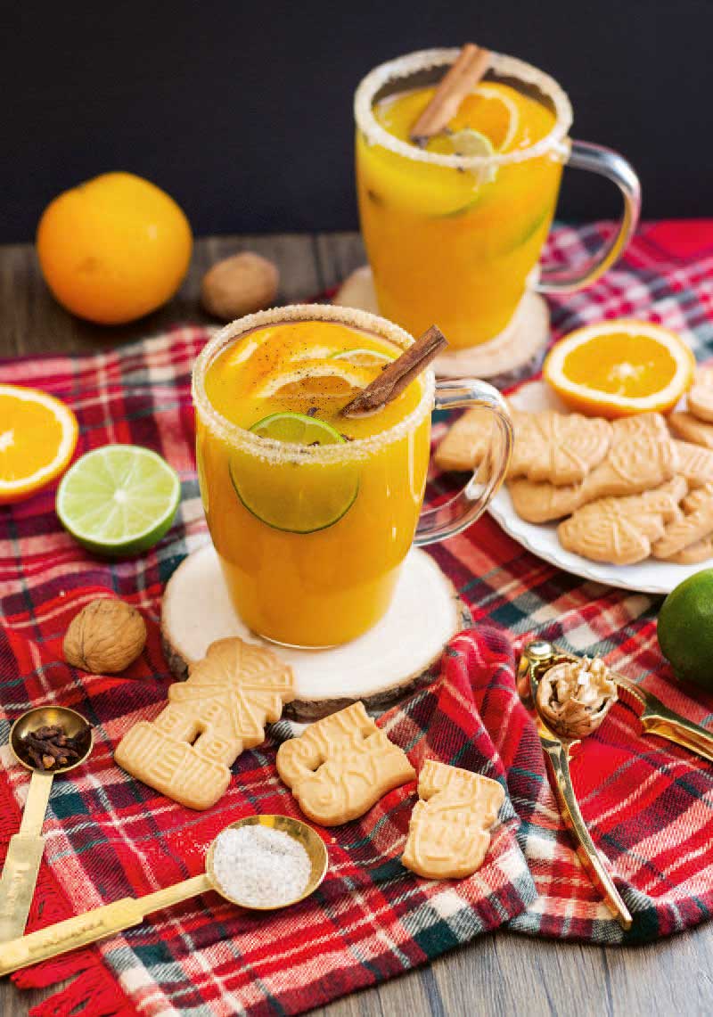Warme Orange- und Gelbtöne treffen auf ein kariertes Muster. Selbstgemacht und einladend für die Herbstsaison.