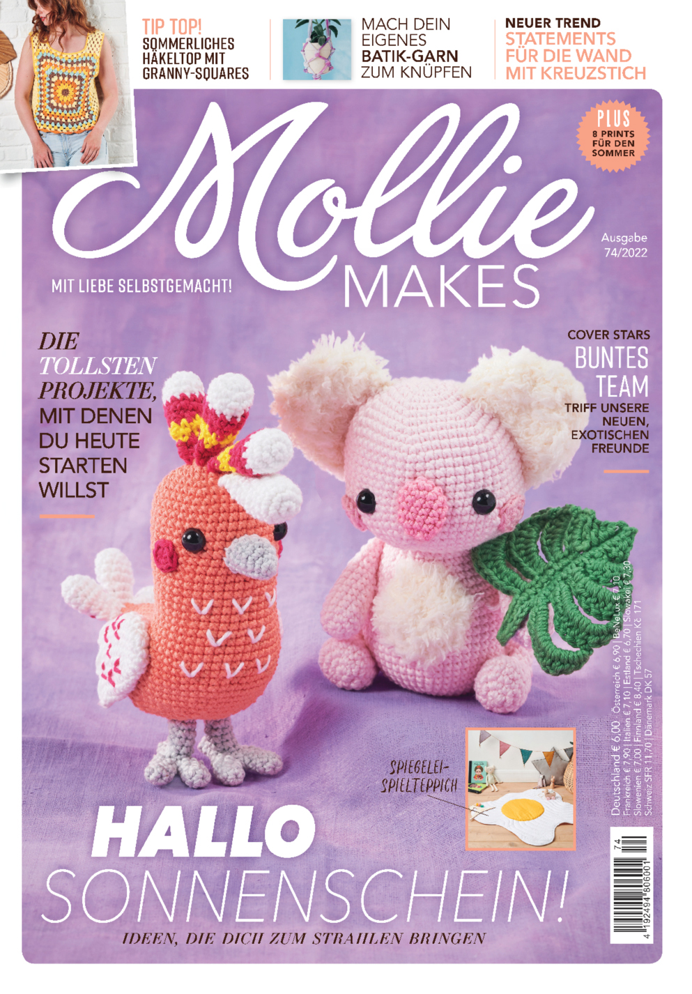 Magazin Produktbild: Mollie Makes Nr. 74/2022 - Hallo Sonnenschein!