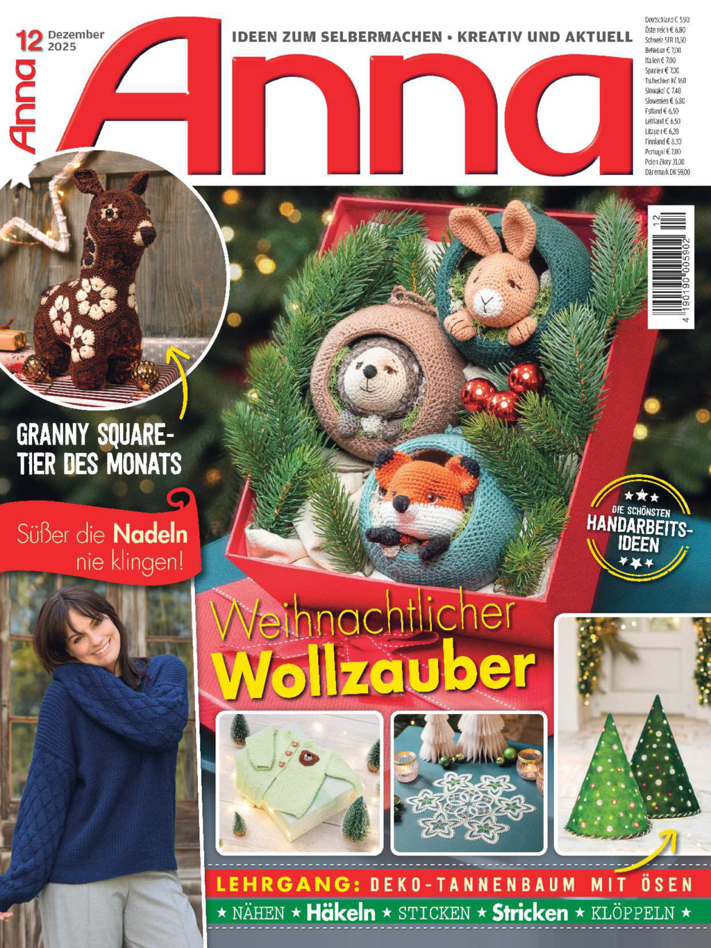 Magazin Produktbild: Anna Nr. 12/2025 - Weihnachtlicher Wollzauber