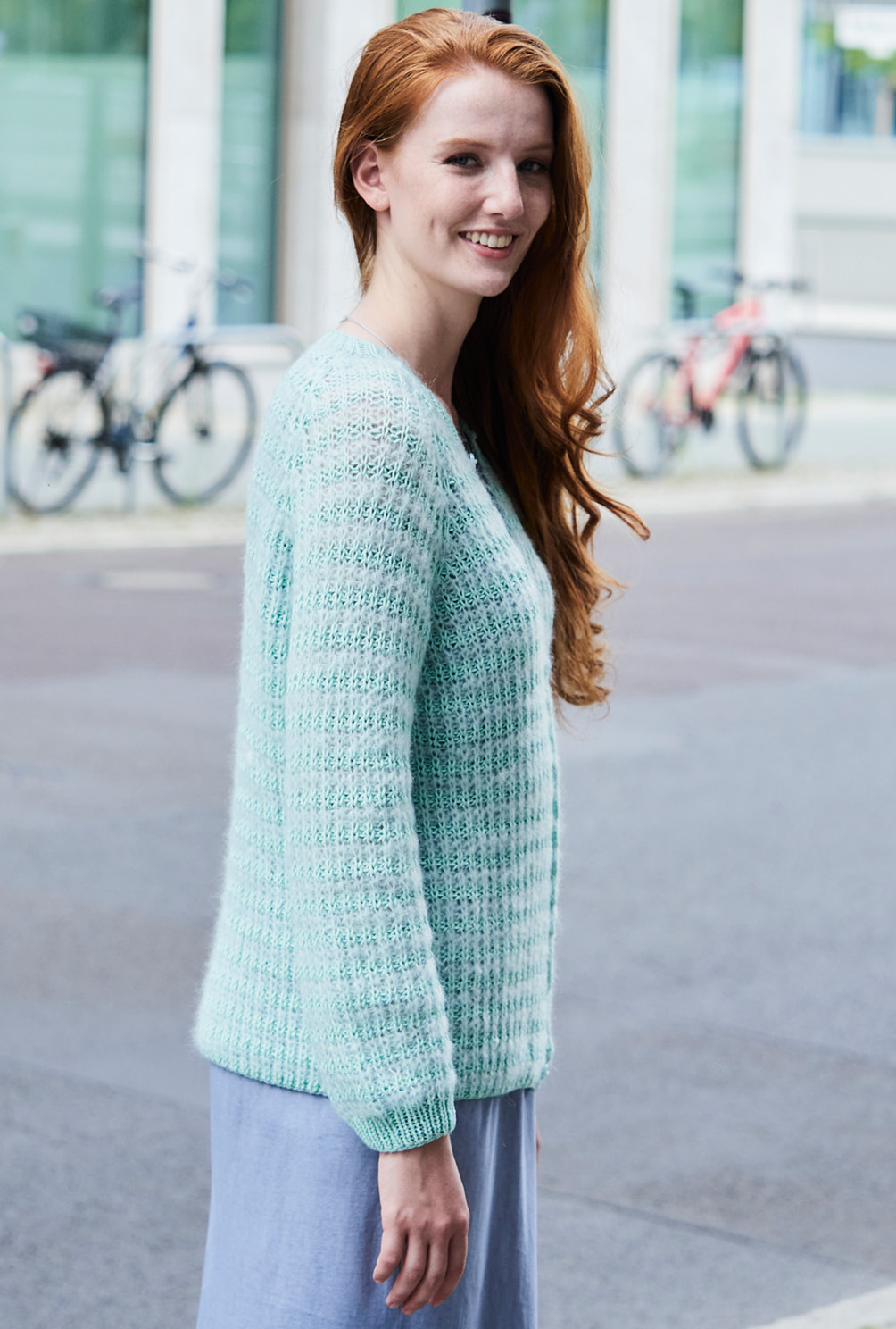 Modellansicht Bild 5: Klassischer Cardigan in Patent