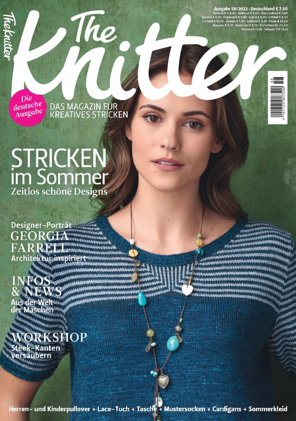 Magazin Produktbild: The Knitter 58/2022 - Stricken im Sommer