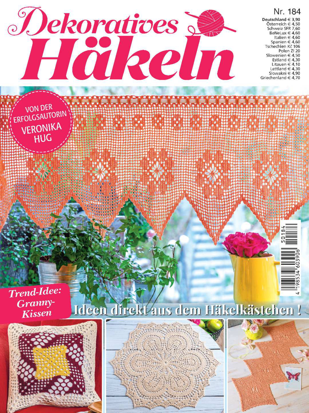 Magazin Produktbild: Dekoratives Häkeln Nr. 184 - Ideen direkt aus dem Häkelkästchen!