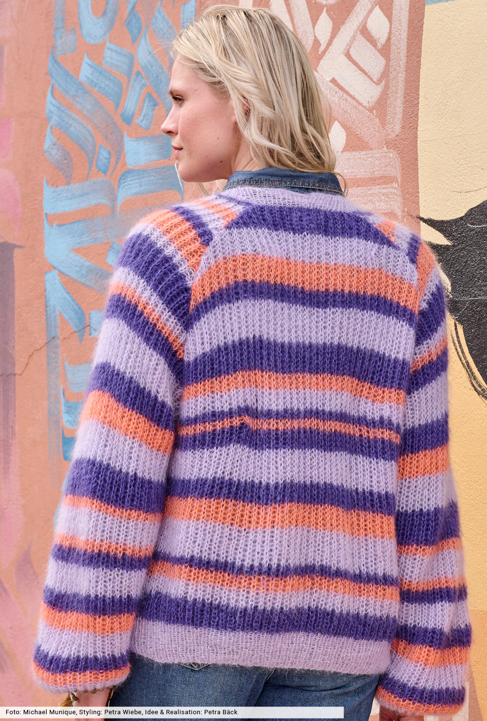 Modellansicht Bild 5: Gestreifter Raglanpulli