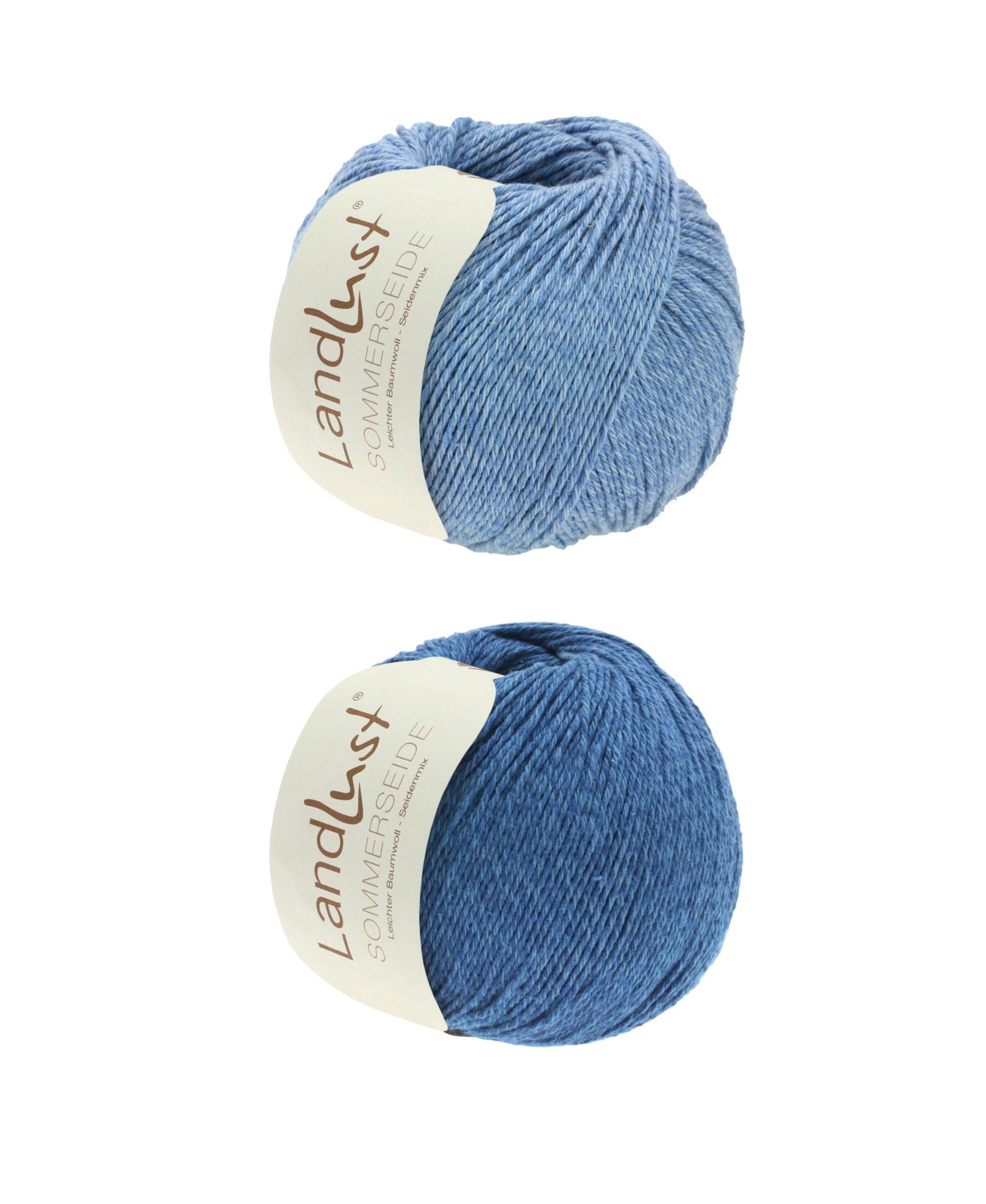 Blaue Garnknäuel, gleichmäßige Textur, ideal für modische DIY-Projekte und handgemachte Strickwaren.