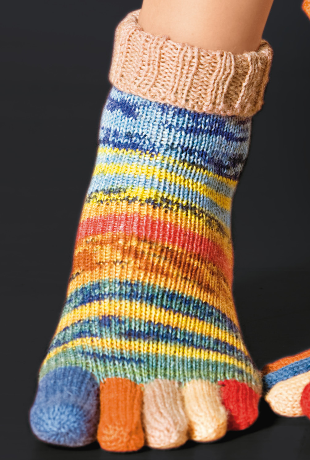 Bunte Zehensocken