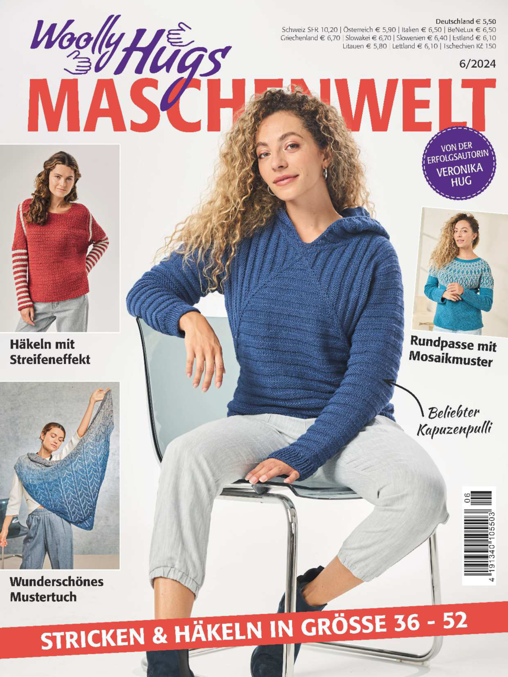 Woolly Hugs Maschenwelt Nr. 6/2024 - Stricken und Häkeln in Größe 36 bis 52 Magazin Produktbild: Woolly Hugs Maschenwelt Nr. 6/2024 - Stricken und Häkeln in Größe 36 bis 52