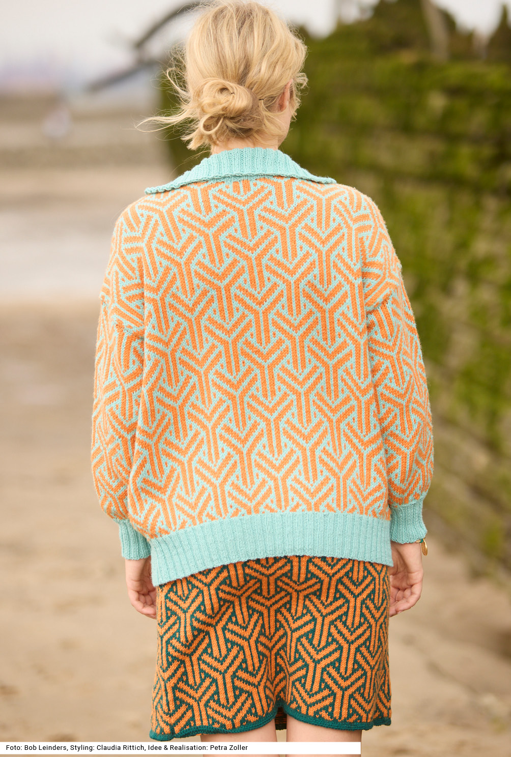 Modellansicht Bild 5: Pullover und Rock im Jacquardmuster