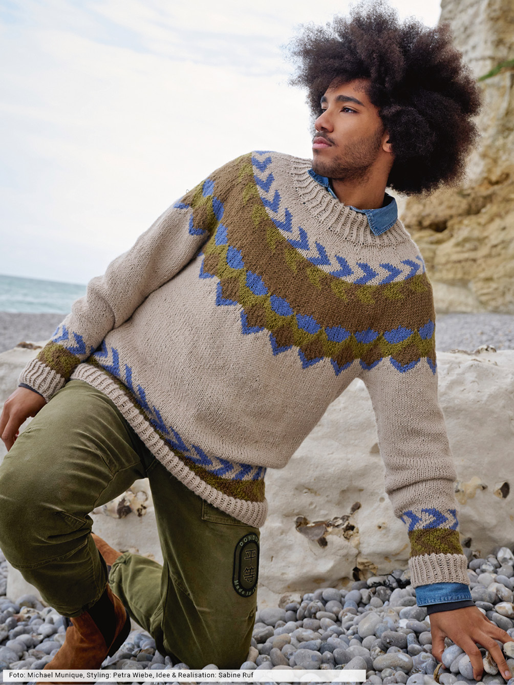Modellansicht Bild 1: Pulli mit Jacquardmustern