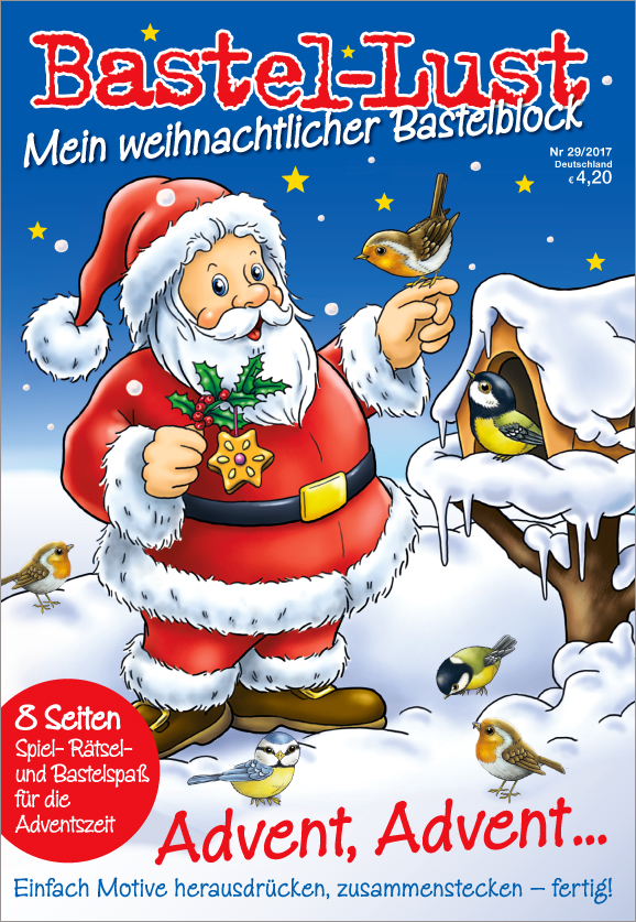 Bastellust Nr. 29/2017 - Mein weihnachtlicher Bastelblock Magazin Produktbild: Bastellust - Mein weihnachtlicher Bastelblock